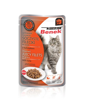 BENEK Super filé v omáčce s tuňákem 85 g